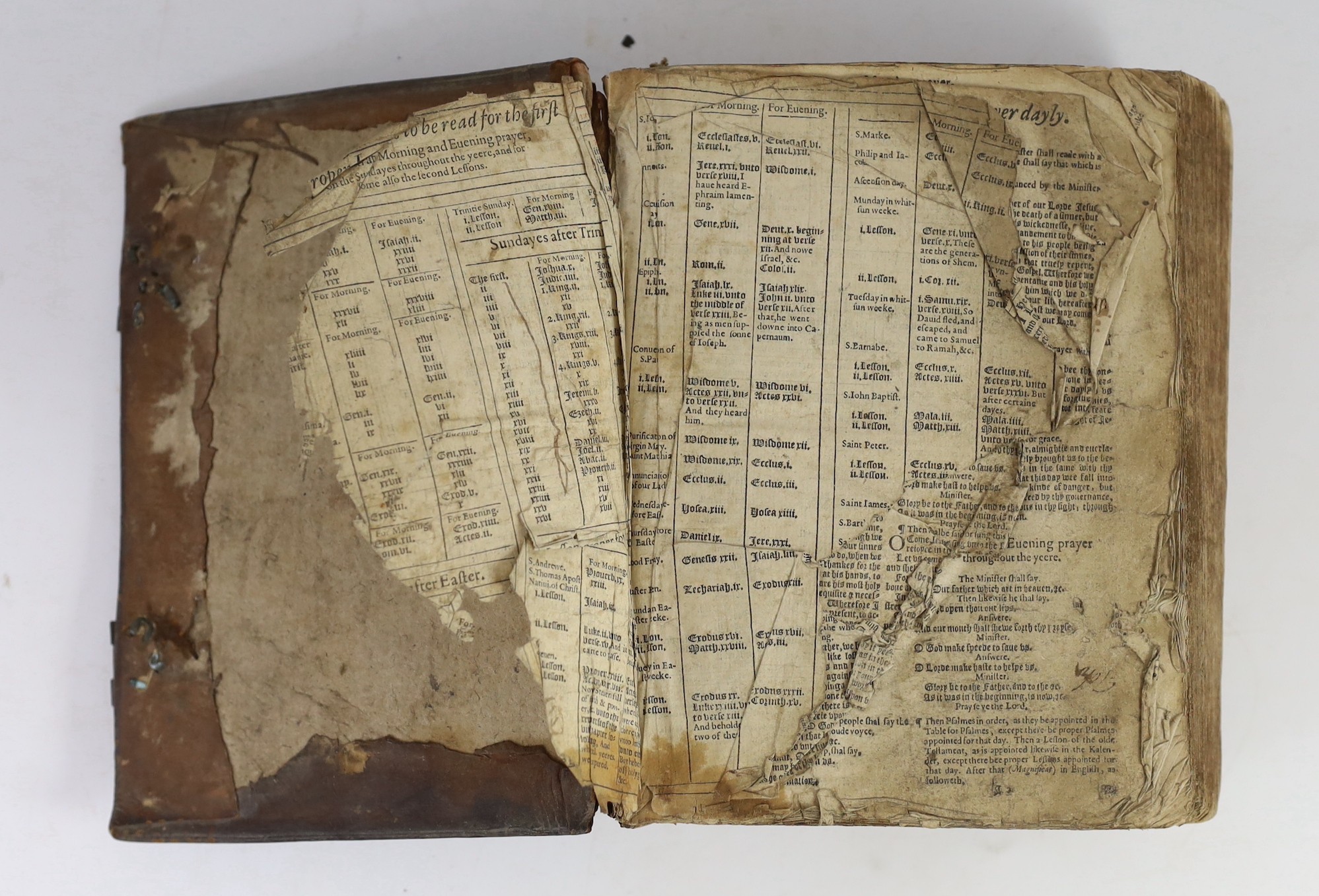 [Sixteenth Century Geneva Bible with Tomson's New Testament] The Bible: that is, the Holy Scriptures conteined in the Olde and New Testament... With most profitable Annotations... title with engraved headpiece and 'open